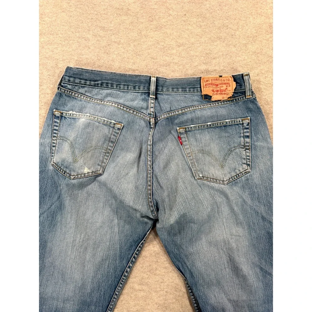 VTG Levi's 501 Jeans Mens 36x30 Blue Denim Medium Wash Button Fly Straight Leg
